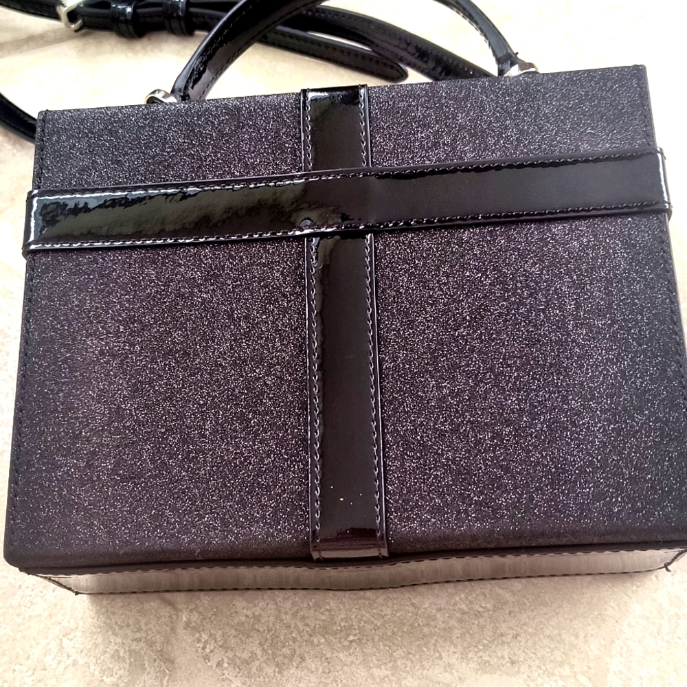 Kate Spade Elegant Black Glitter Evening Bag - Picture 5 of 7